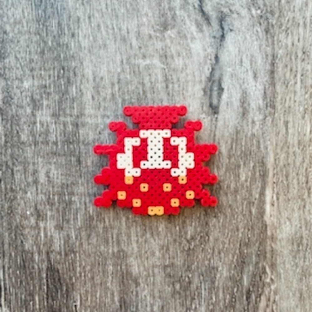 Alien Retro arcade magnet handmade perler beads game gift